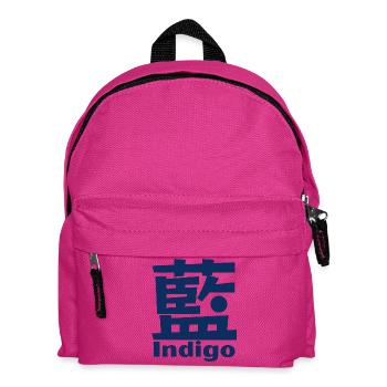 Indigo - Japanisch - Blau - Kanji - Japan - Kinder Rucksack - Fuchsia - Vorne