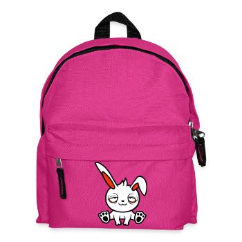 Lapin Fatigué Confus Détendu Rouge Cernes Chill - Sac à dos Enfant - fuchsia - Devant