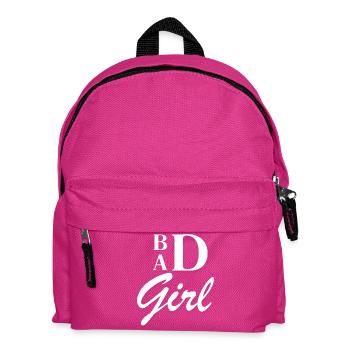 Bad Girl weiß - Kinder Rucksack - Fuchsia - Vorne