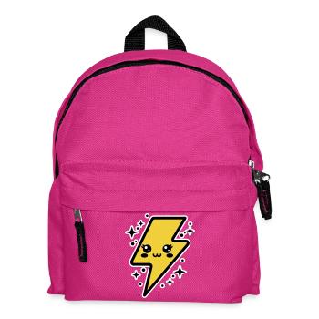 Adorable lightning bolt with kawaii face - Kids' Backpack - fuchsia - Front