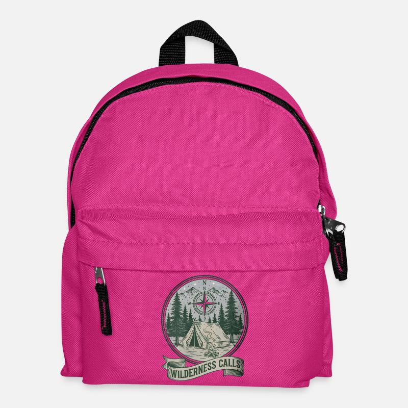 Die Wildnis ruft das Kompass-Camp - Kinder Rucksack - Fuchsia