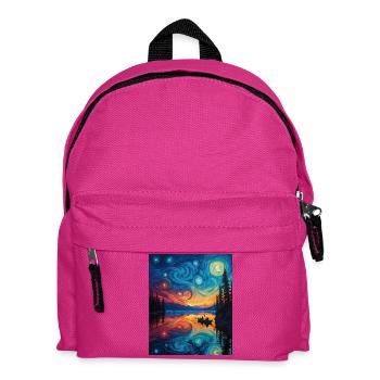 Kajak Van Gogh Starry Night - Kinder Rucksack - Fuchsia - Vorne