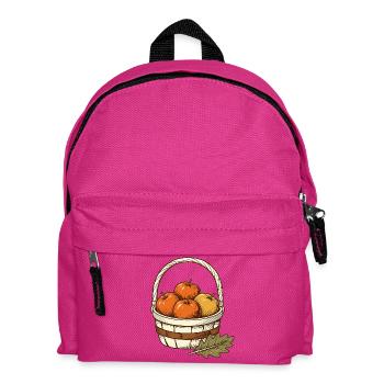 Apfelernte im Korb - Kinder Rucksack - Fuchsia - Vorne