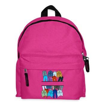 Jeans clothing logo - Kids' Backpack - fuchsia - Front