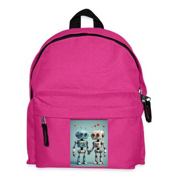 Couple de robots - Sac à dos Enfant - fuchsia - Devant