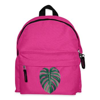 Illustration de feuille de Monstera tropicale - Sac à dos Enfant - fuchsia - Devant