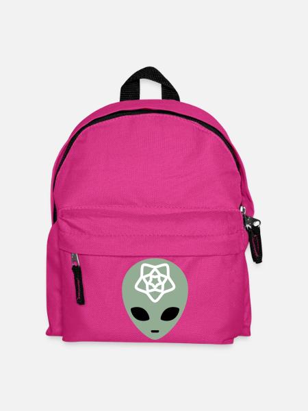 Geometrische, außerirdische Gedankenlandschaft - Kinder Rucksack - Fuchsia