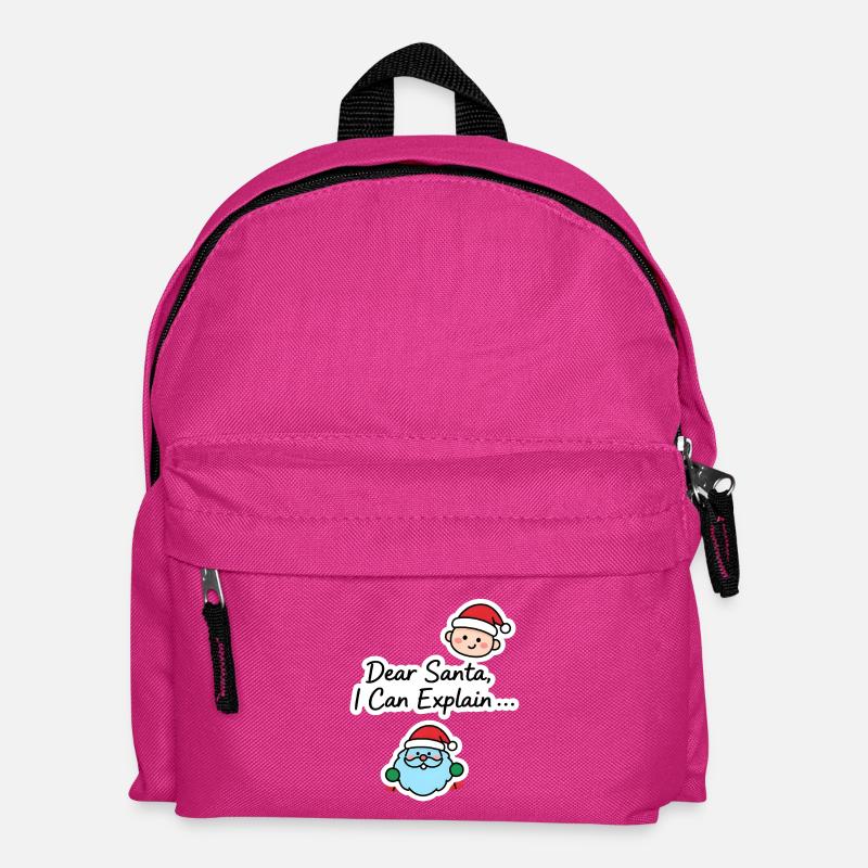 Dear Santa I Can Explain - Kinder Rucksack - Fuchsia