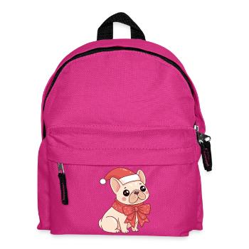 Chiot festif avec chapeau et nœud - Sac à dos Enfant - fuchsia - Devant