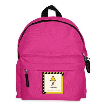 Vorsicht Couch-Potato Zone - Kinder Rucksack - Fuchsia - Vorne