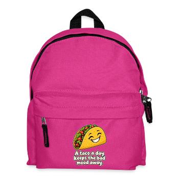 Taco gegen schlechte Laune - Kinder Rucksack - Fuchsia - Vorne