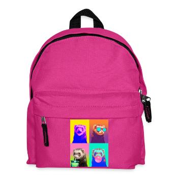 Ferret Frettchen - Kinder Rucksack - Fuchsia - Vorne