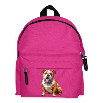 Bulldoggen-Hundesitting - Kinder Rucksack - Fuchsia - Vorne