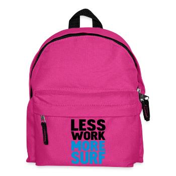 less work more surf - Kids' Backpack - fuchsia - Front