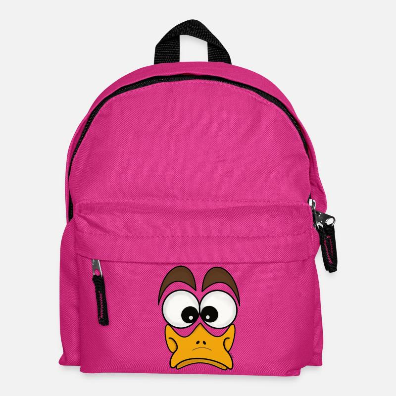 Comic Ente schielend - Kinder Rucksack - Fuchsia