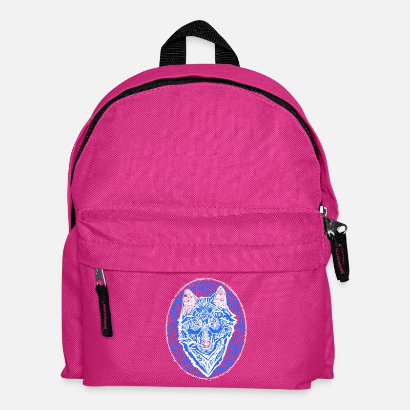 wolf - Kids' Backpack - fuchsia