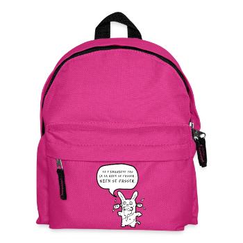 Humour expression ça va bien se passer - Sac à dos Enfant - fuchsia - Devant