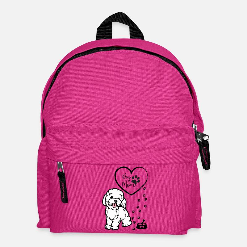 Süßer Hundemama Pullover, Welpenpullover für Frauen - Kinder Rucksack - Fuchsia
