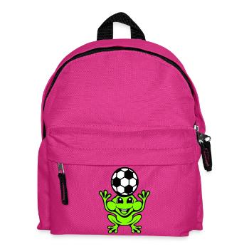 Frosch Fußball Kopfball Köpfer Ball Spielen Kröte - Kinder Rucksack - Fuchsia - Vorne