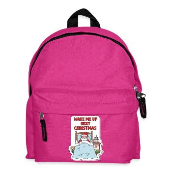 Wake Me Up Next Christmas - Kids' Backpack - fuchsia - Front