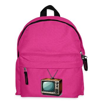 Retro TV with antennas - Kids' Backpack - fuchsia - Front