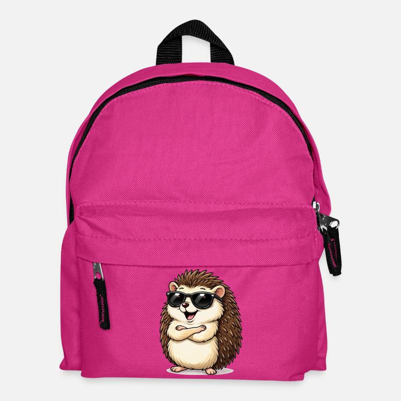 Igel mit Sonnenbrille - Kinder Rucksack - Fuchsia