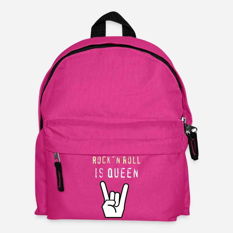 Rockn_Roll_is_Queen - Kinder Rucksack - Fuchsia