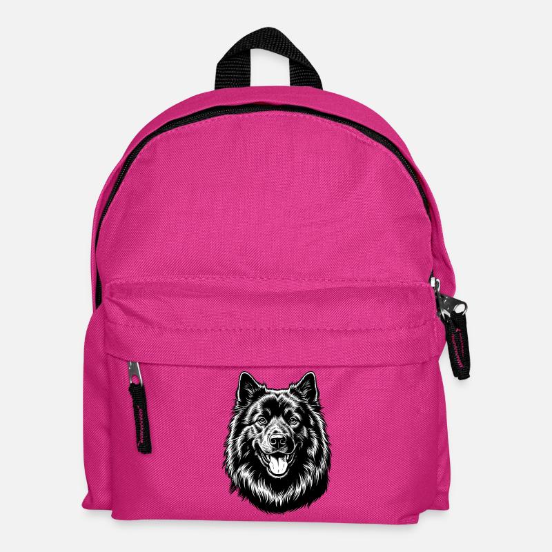 Eurasier | Schwarz - Kinder Rucksack - Fuchsia