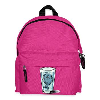Fisch Meerestier Tier Glass Symbol Wasser traurig - Kinder Rucksack - Fuchsia - Vorne