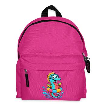 Lustiges Seepferd - Kinder Rucksack - Fuchsia - Vorne
