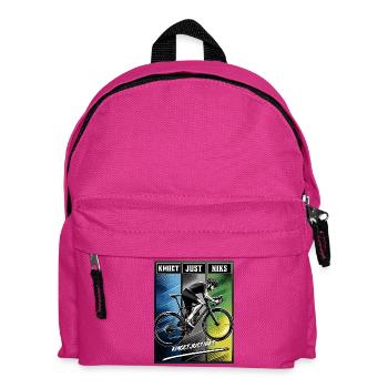 Drei-Panel-Radfahrer Just Nothing - Kinder Rucksack - Fuchsia - Vorne