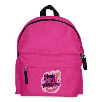 Heute wird's Wunderbar  - Kinder Rucksack - Fuchsia - Vorne