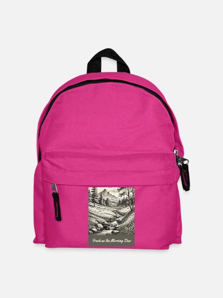 Morgentau im Waldtal - Kinder Rucksack - Fuchsia