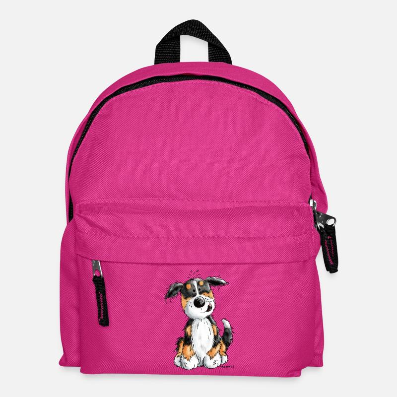 Kleiner Berner Sennenhund - Cartoon - Geschenk - Kinder Rucksack - Fuchsia