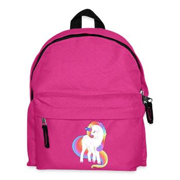 Licorne à crinière arc-en-ciel enchantée - Sac à dos Enfant - fuchsia - Devant