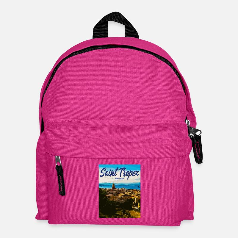 Saint Tropez Küstenflair Côte d'Azur - Kinder Rucksack - Fuchsia