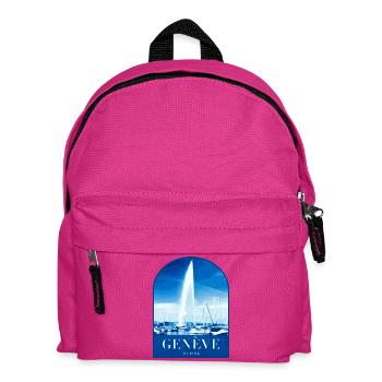 Genf JetdEau Hafen Motiv - Kinder Rucksack - Fuchsia - Vorne