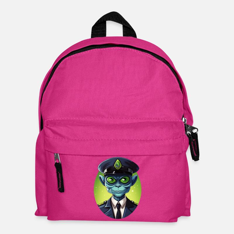 Alien Cop - Kids' Backpack - fuchsia