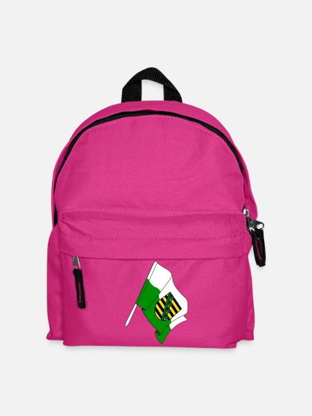 Flagge Sachsen - Kinder Rucksack - Fuchsia