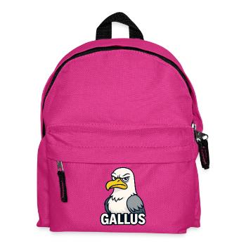 Kühner Adler Maskottchen Illustration - Kinder Rucksack - Fuchsia - Vorne