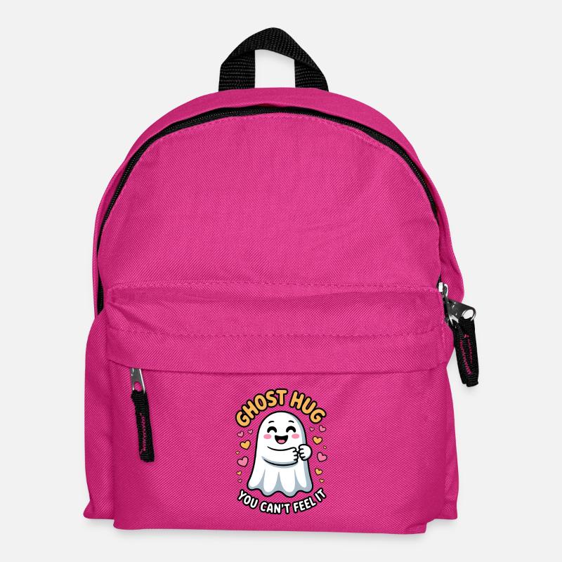 Serious Ghost Hug Expression of Joy - Kids' Backpack - fuchsia