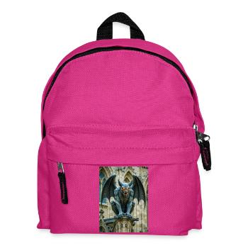 Gargoyle, geflügelter Steindämon, der Gothic bewacht - Kinder Rucksack - Fuchsia - Vorne