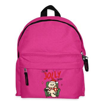 Festif Chat Douillet Illustration - Sac à dos Enfant - fuchsia - Devant