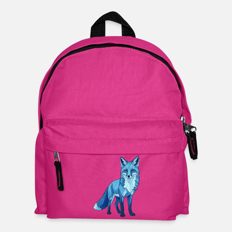 Blauer Polygonfuchs - Kinder Rucksack - Fuchsia