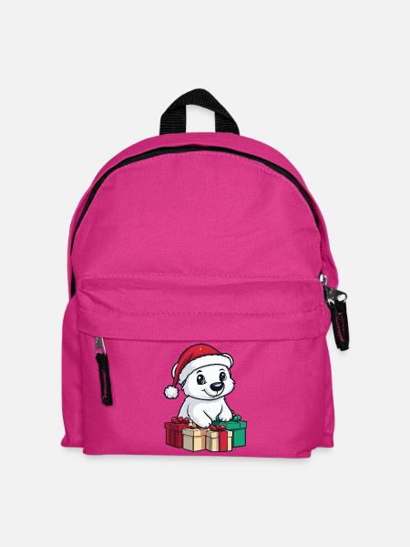 Eisbär Weihnachten Geschenke Polar bär - Kinder Rucksack - Fuchsia