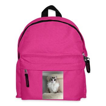 Flauschiger Katzenkönig  - Kinder Rucksack - Fuchsia - Vorne