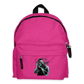 Photographe avec motif caméraman - Sac à dos Enfant - fuchsia - Devant
