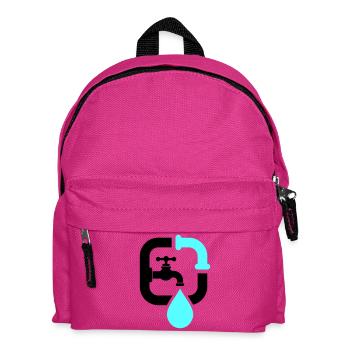 Plumber Faucet Pipe Logo - Kids' Backpack - fuchsia - Front