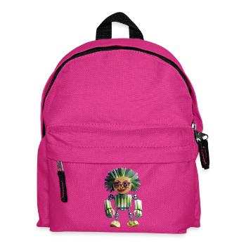 Funny Leek Man Character - Kids' Backpack - fuchsia - Front