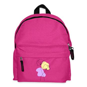 Lineart Poppies Pastel - Kids' Backpack - fuchsia - Front